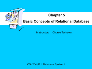 Basic Concepts of Relational Database