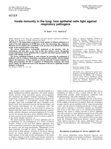 Innate immunity in the lung: how epithelial cells fight