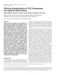 Defining characteristics of Tn5 Transposase non