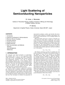Light Scattering of Semiconducting Nanoparticles