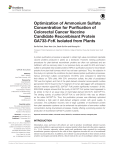 Optimization of Ammonium Sulfate Concentration for Purification of