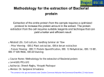 Methodology for the extraction of Bacterial protein