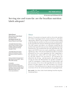 Serving size and trans-fat: are the brazilian nutrition labels adequate?