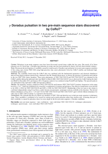 γ Doradus pulsation in two pre-main sequence stars discovered by