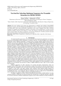 Test bed for Selecting Optimum Sequences for