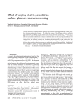 Effect of varying electric potential on surface