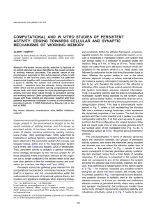 computational and in vitro studies of persistent activity