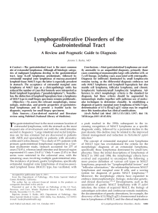 Lymphoproliferative Disorders of the Gastrointestinal Tract