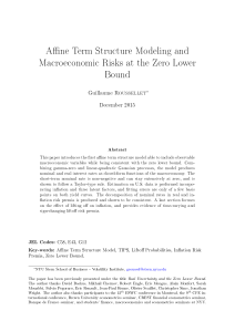 Affine Term Structure Modeling and Macroeconomic Risks at the
