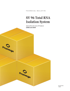 SV 96 Total RNA Isolation System Technical Bulletin