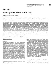 Carbohydrate intake and obesity