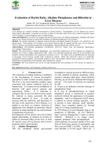 Evaluation of Deritis Ratio, Alkaline Phosphatase and Bilirubin in