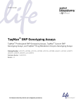 TaqMan® SNP Genotyping Assays User Guide