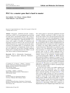 PGC-1a: a master gene that is hard to master