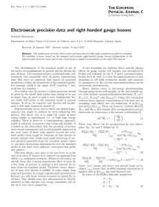 Electroweak precision data and right-handed gauge bosons