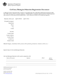 Cell Line/Biological Materials Registration Document