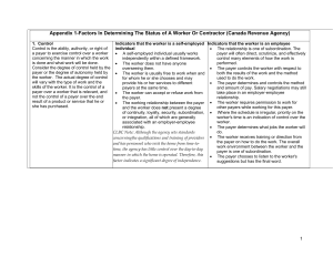 Determining Employee vs Contractor