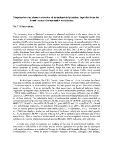 Preparation and characterization of antimicrobial proteins/ peptides