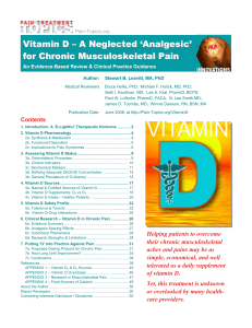 Vitamin D for Chronic Pain - Report