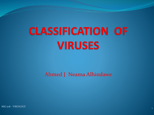 CLASSIFICATION OF VIRUSES