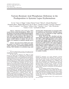 Tartrate‐Resistant Acid Phosphatase Deficiency in the