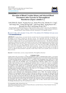 Elevation of Blood Creatine Kinase and Selected