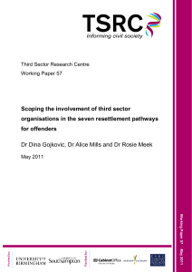 Scoping the involvement of third sector