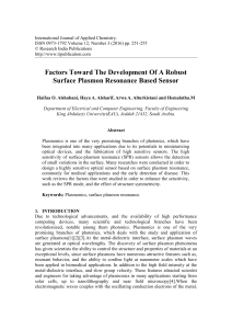 Factors Toward The Development Of A Robust Surface Plasmon