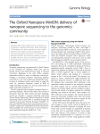 The Oxford Nanopore MinION: delivery of