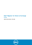 Dell Migrator for Notes to Exchange 4.10 Administration Guide
