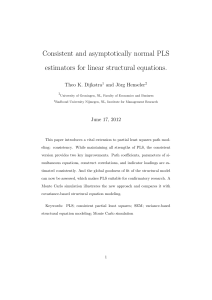 Consistent and asymptotically normal PLS estimators for linear