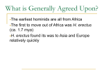 What is Generally Agreed Upon?