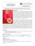 Regulating Cells through Synthetic RNA Switch Control