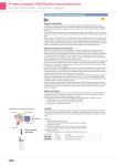 Protein Analysis, Modification and Interaction Protein interaction