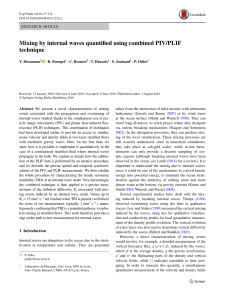 Mixing by internal waves quantified using combined PIV/PLIF