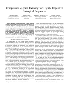 Compressed q-gram Indexing for Highly Repetitive Biological