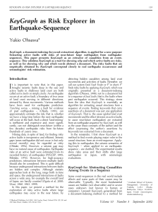 KeyGraph as Risk Explorer in Earthquake-Sequence