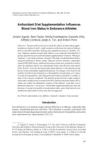 Antioxidant Diet Supplementation Influences Blood Iron Status in