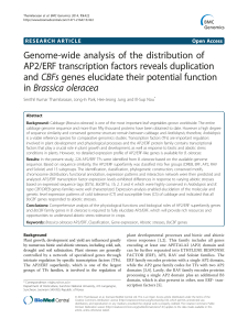 Genome-wide analysis of the distribution of AP2/ERF transcription