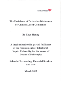 The Usefulness of Derivative Disclosures by Chinese Listed