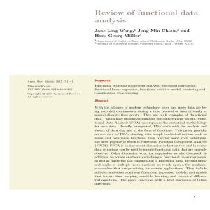 Review of functional data analysis