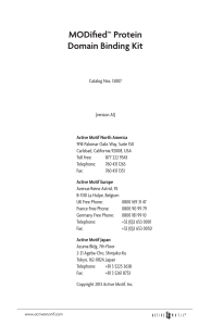 MODified™ Protein Domain Binding Kit Manual