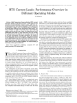 HTS Current Leads: Performance Overview in Different Operating