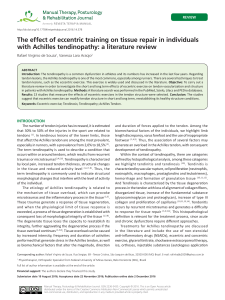 The effect of eccentric training on tissue repair in individuals with