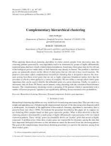 Complementary hierarchical clustering