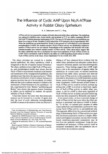 The influence of cyclic AMP upon Na,K-ATPase activity in