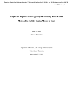 Length and Sequence Heterozygosity Differentially Affect