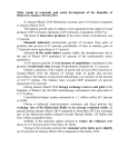 The main trends of socio-economic development of the Republic of