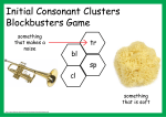 Initial Consonant Clusters Blockbusters Game