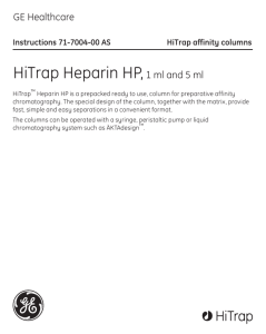 HiTrap Heparin HP,1 ml and 5 ml